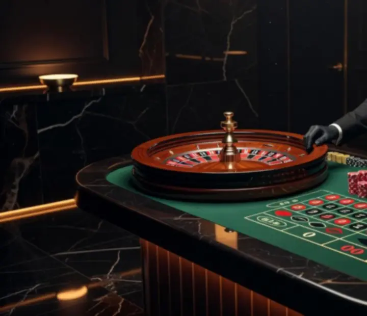 Ambientně nasvícená ruleta na společenské akci